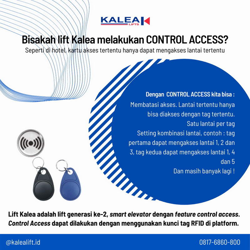 lift rumah dengan control access dan kunci pengaman