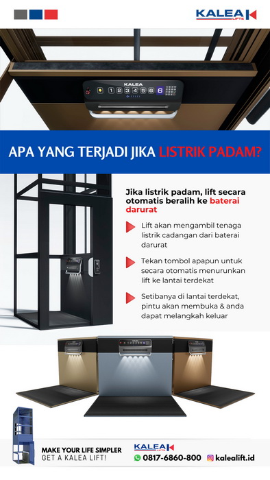 bagaimana lift rumah jika listrik padam