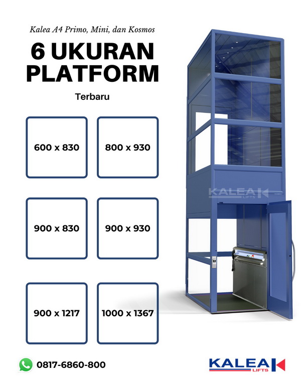 6 opsi ukuran lift rumah Kalea