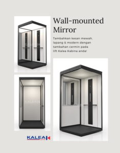 lift rumah dengan wall mirror