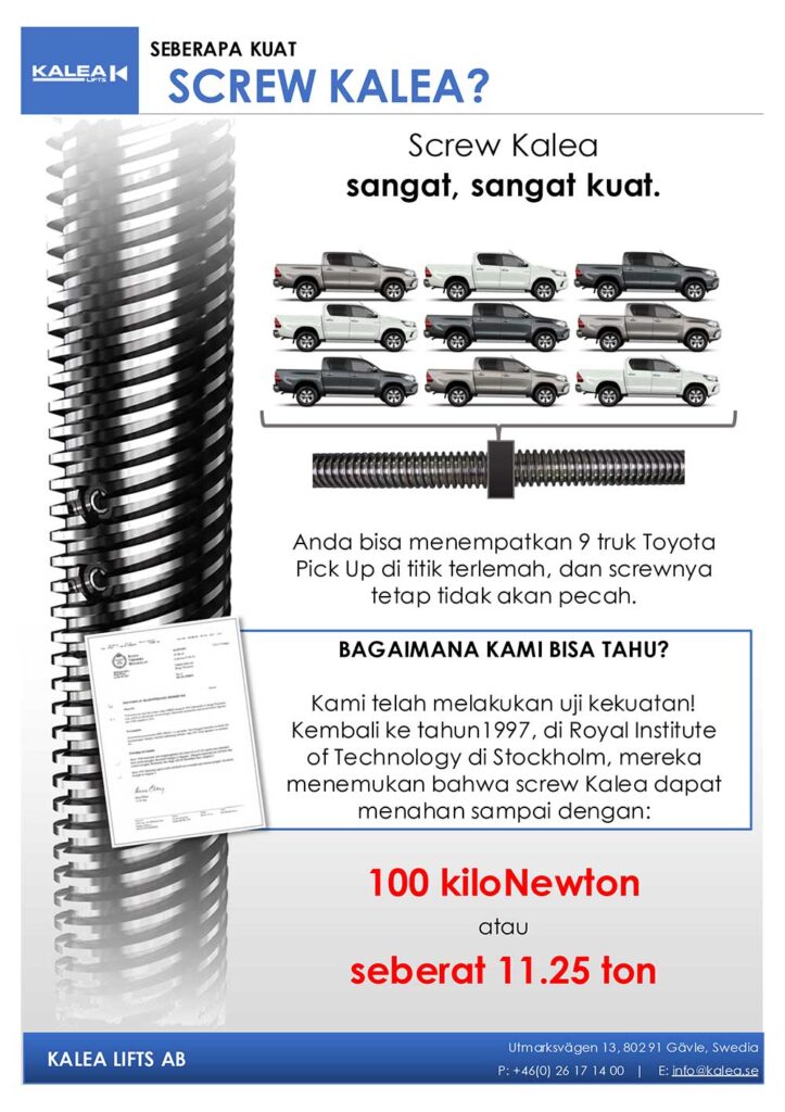 seberapa kuat screw kalea?